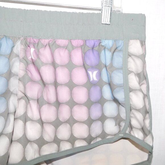 Hurley Womens XL Gray Purple Blue Pink Running Board Activewear Shorts - Picture 4 of 7